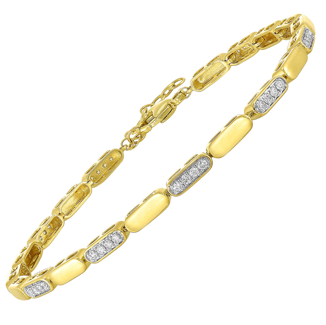 14Kt Yellow Gold Diamond 1/3Ctw Bracelet