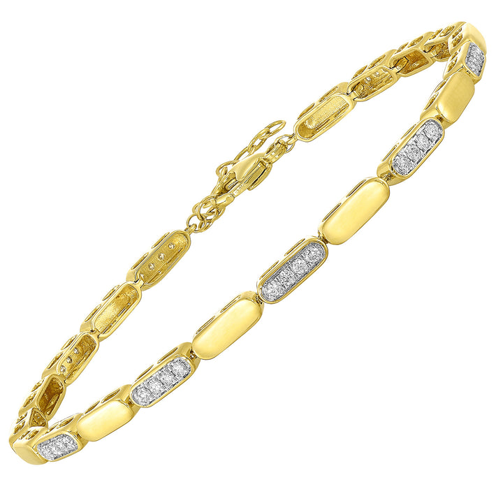 14Kt Yellow Gold Diamond 1/3Ctw Bracelet
