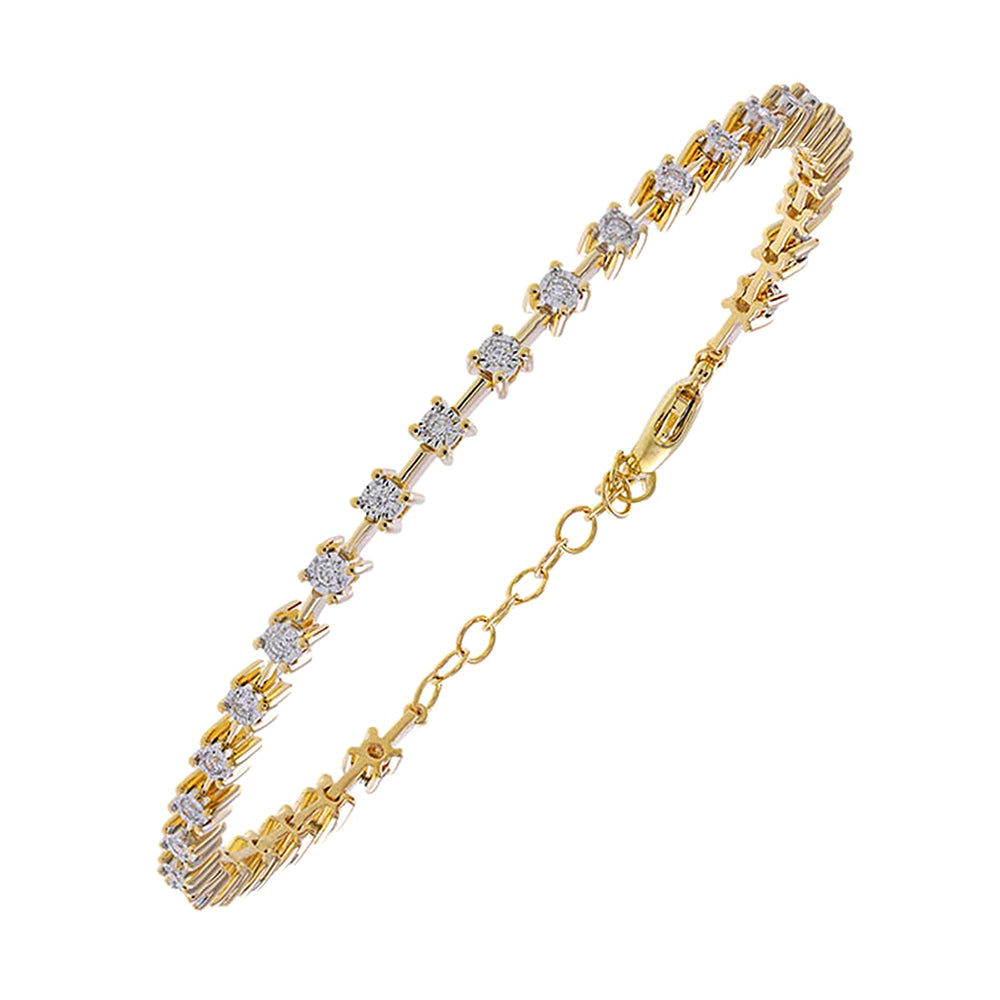 14Kt Yellow Gold Diamond 1/3Ctw Bracelet