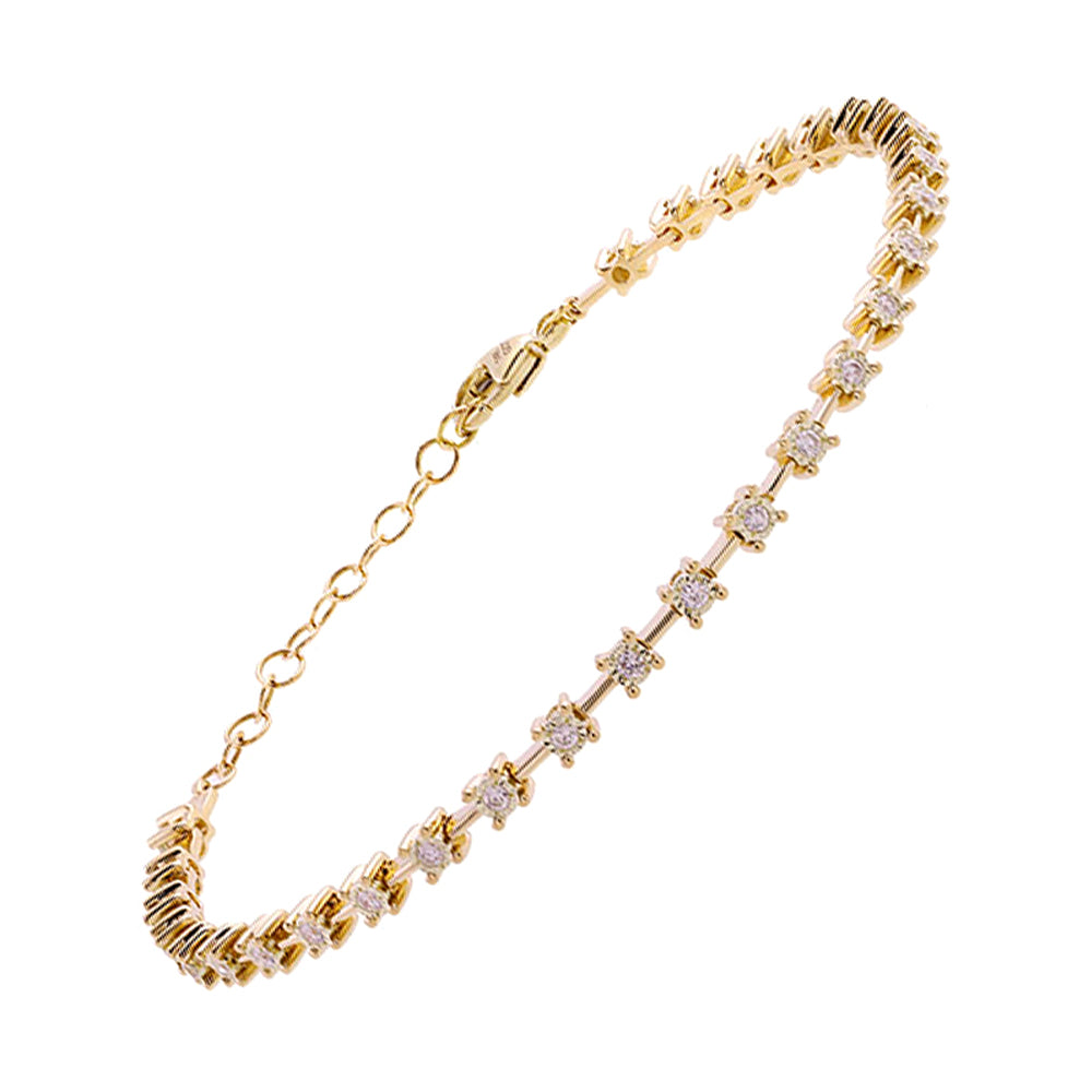14Kt Yellow Diamond 1/3Ctw Bracelet