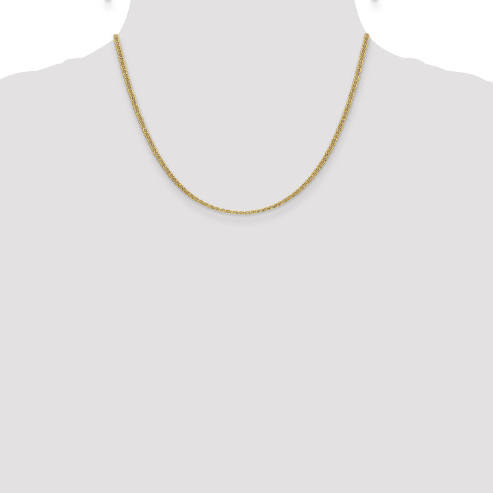 14k 2.4mm Semi-Solid Anchor Chain