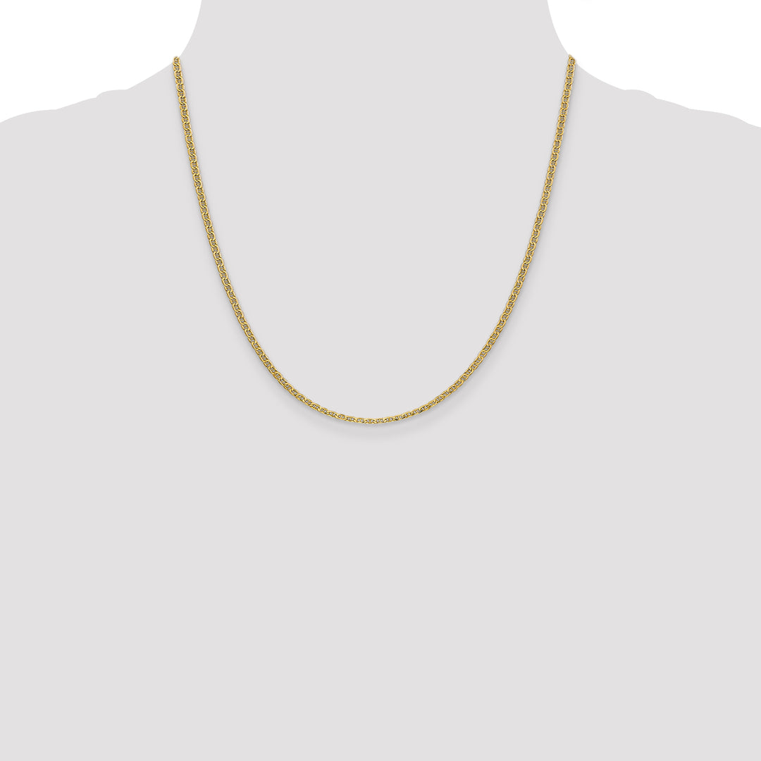 14k 2.4mm Semi-Solid Anchor Chain