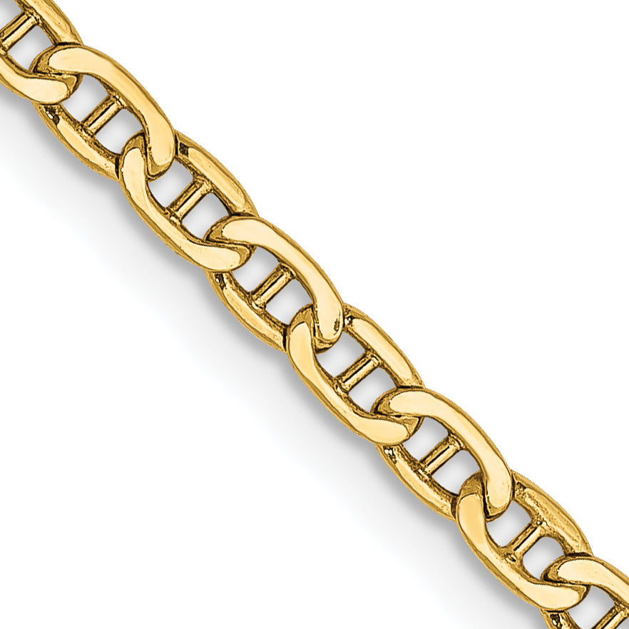 14k 2.4mm Semi-Solid Anchor Chain