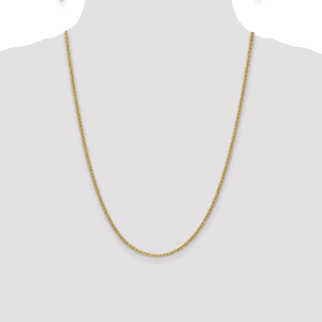 14k 2.4mm Semi-Solid Anchor Chain