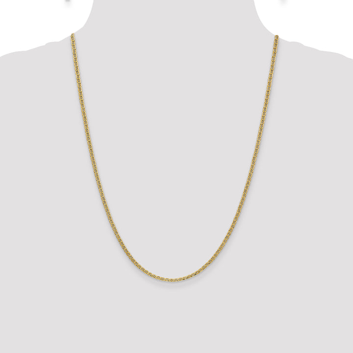 14k 2.4mm Semi-Solid Anchor Chain
