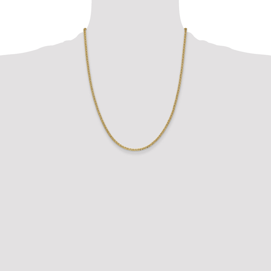 14k 2.4mm Semi-Solid Anchor Chain