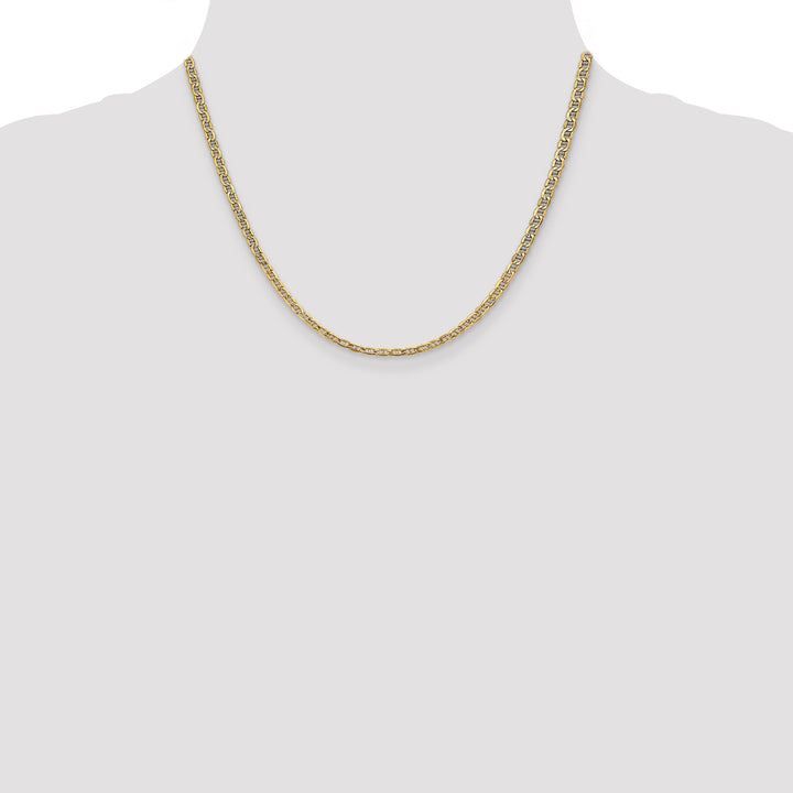 14k 3.2mm Semi-Solid Anchor Chain