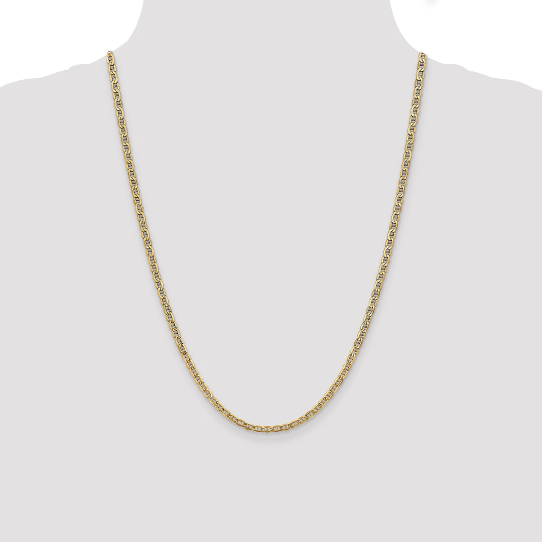 14k 3.2mm Semi-Solid Anchor Chain