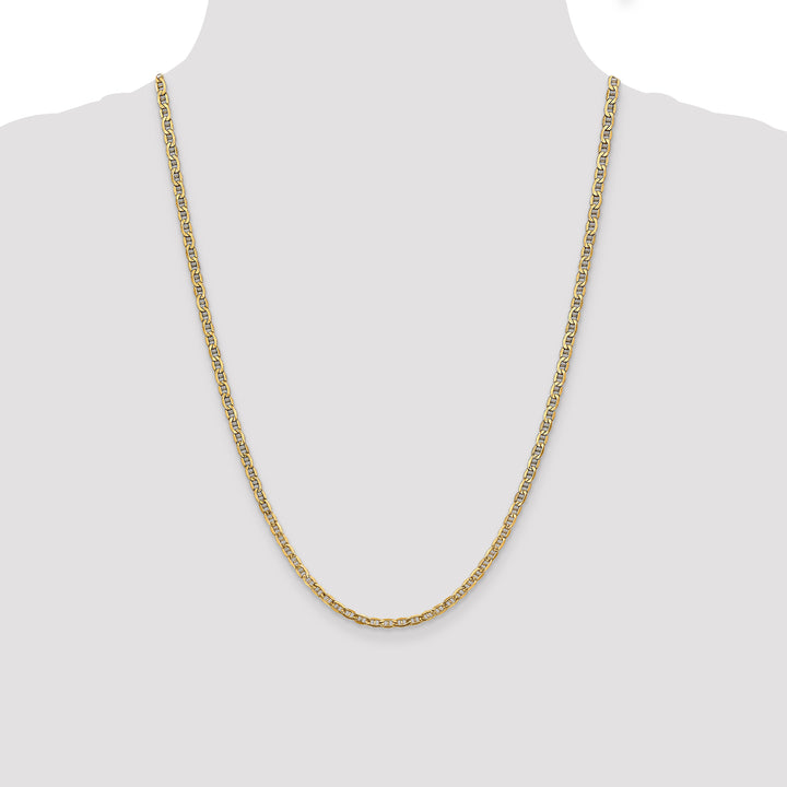 14k 3.2mm Semi-Solid Anchor Chain