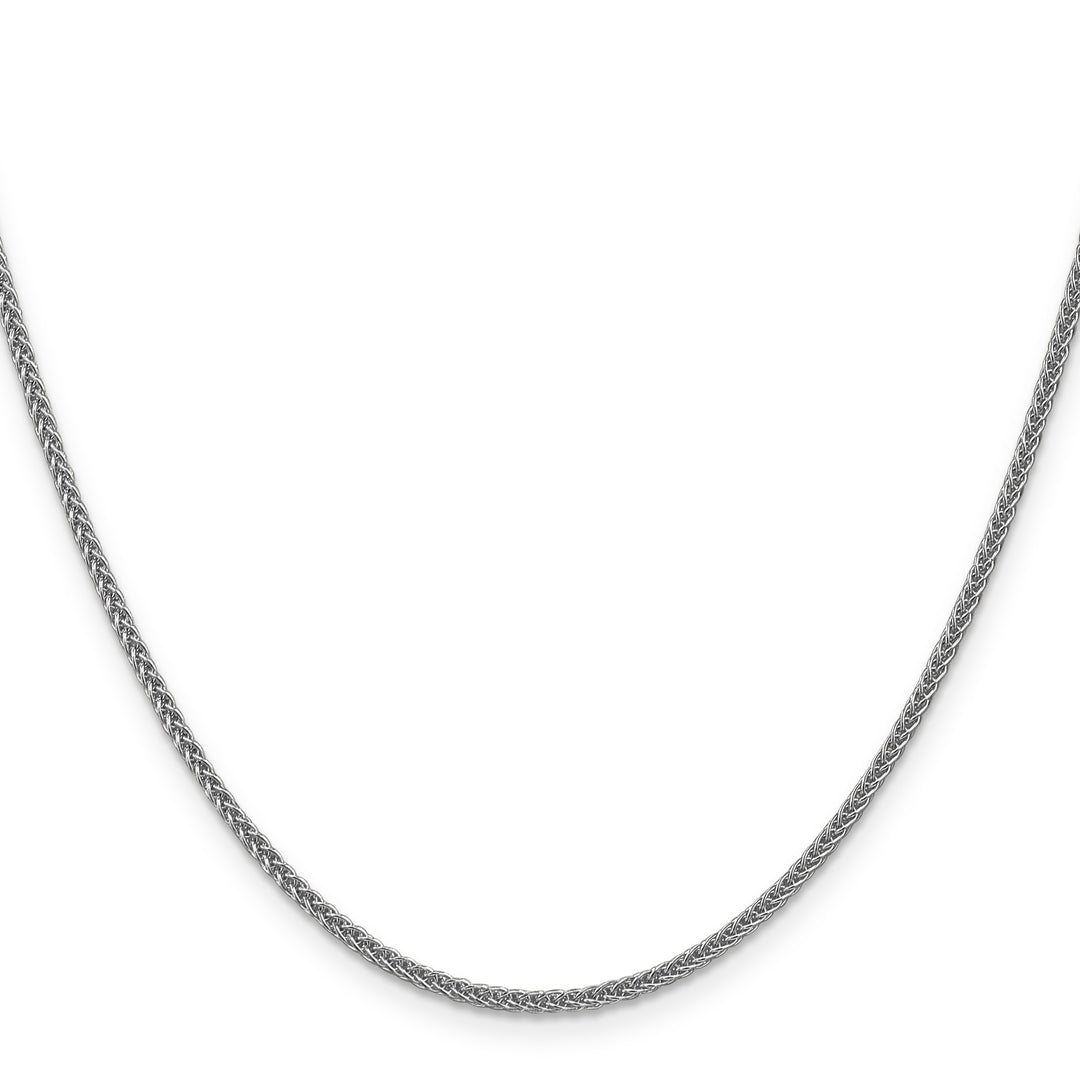 14k White Gold 2mm Semi-solid 3-Wire Wheat Chain