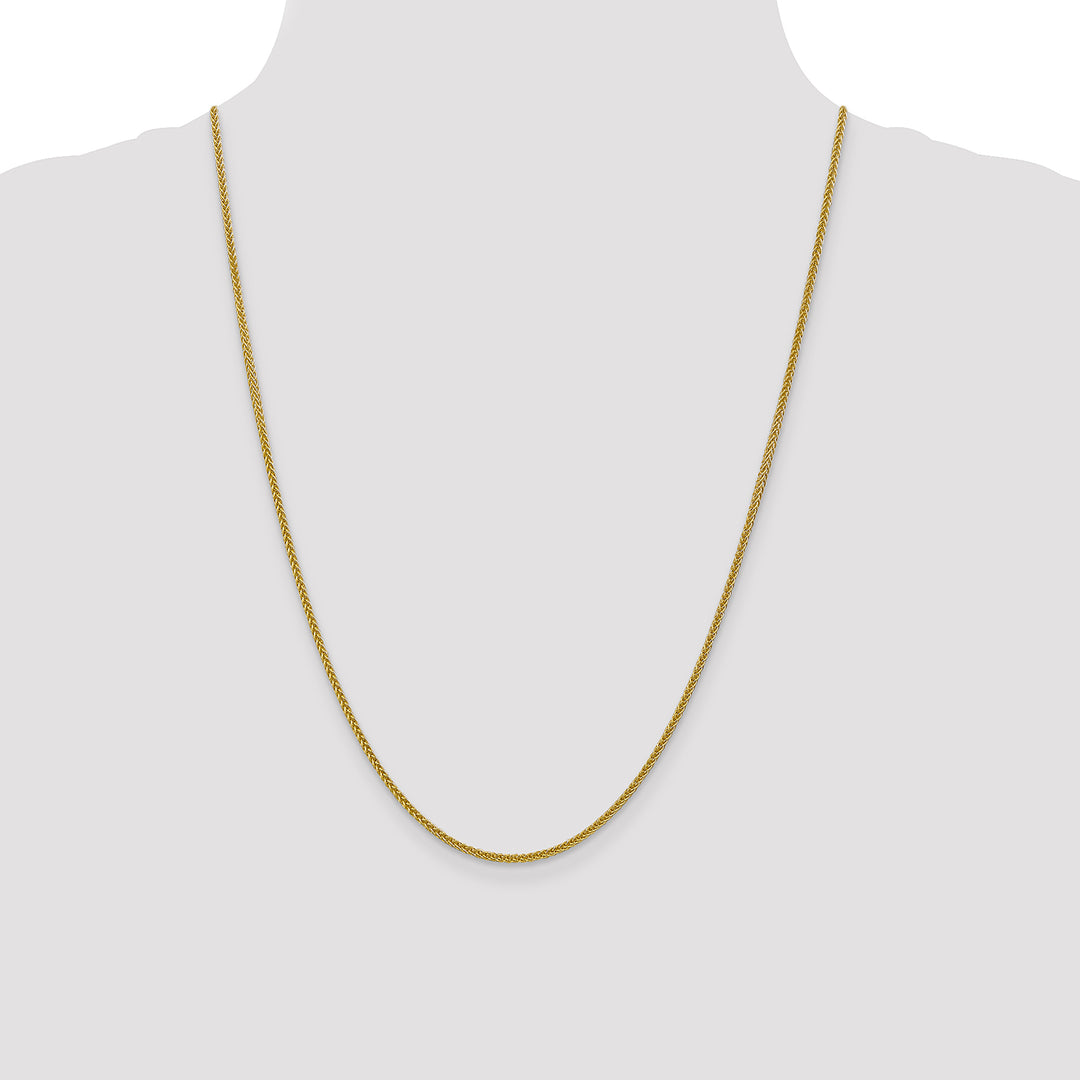 14k 2mm Semi-solid 3-Wire Wheat Chain