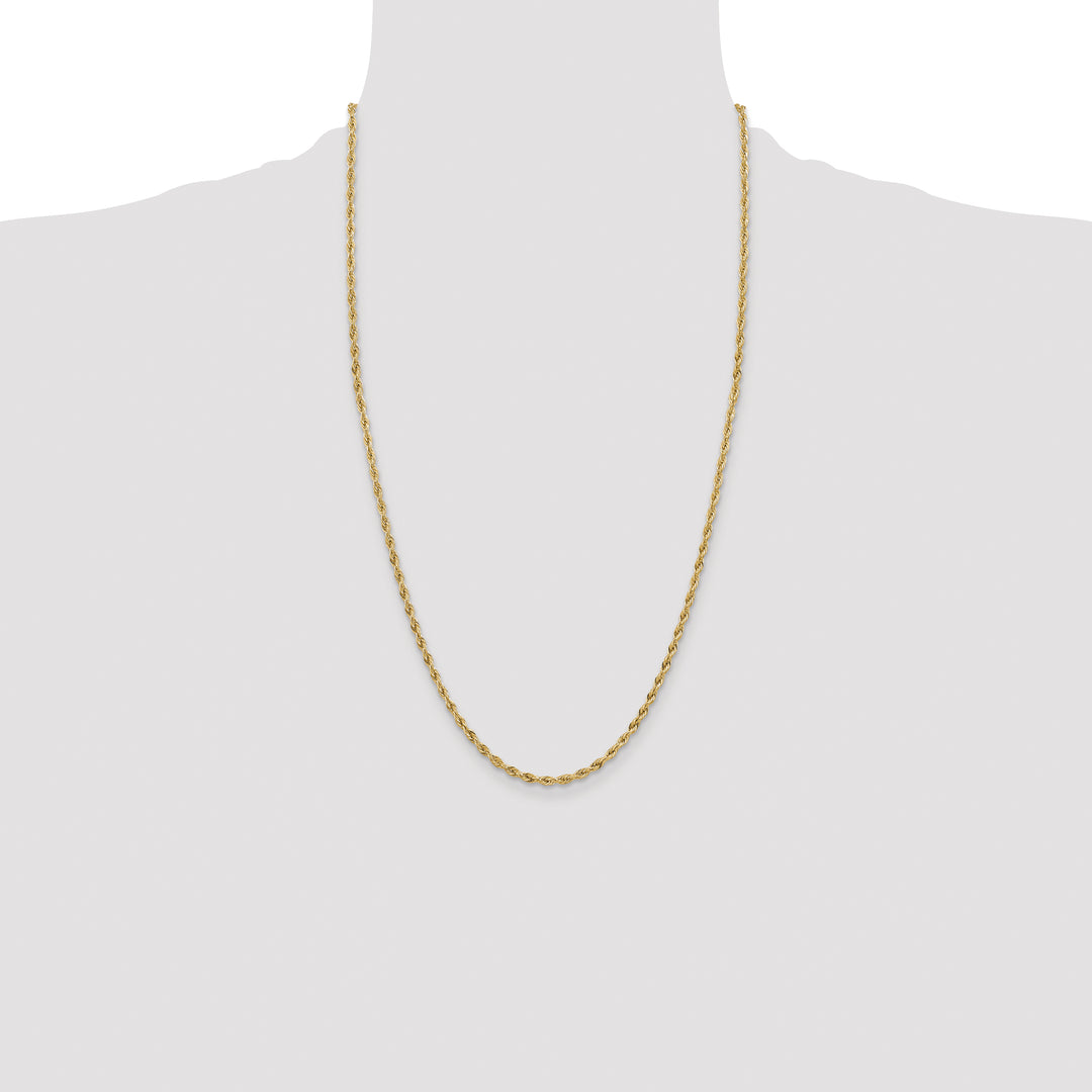 14ky 3.0mm Semi-Solid Rope Chain