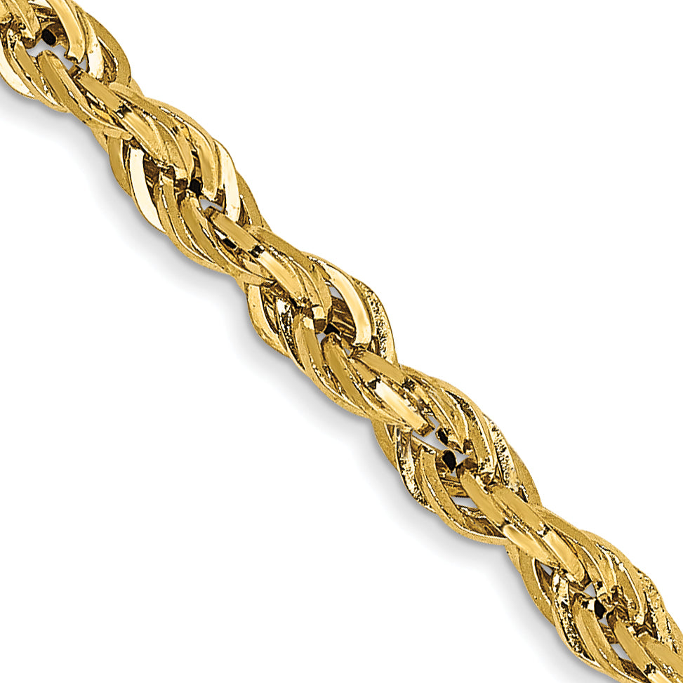 14ky 2.8mm Semi-Solid Rope Chain
