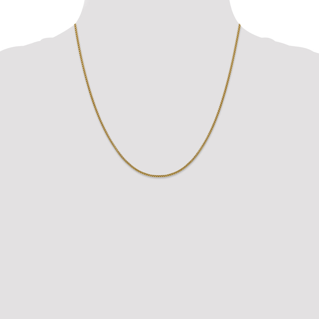 14k 1.5mm Semi-Solid Round Box Chain
