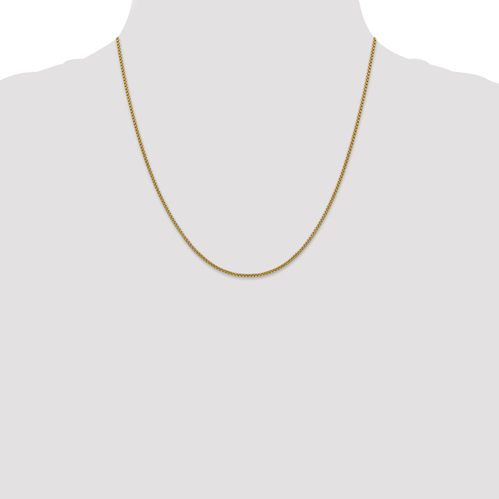 14k 1.5mm Semi-Solid Round Box Chain