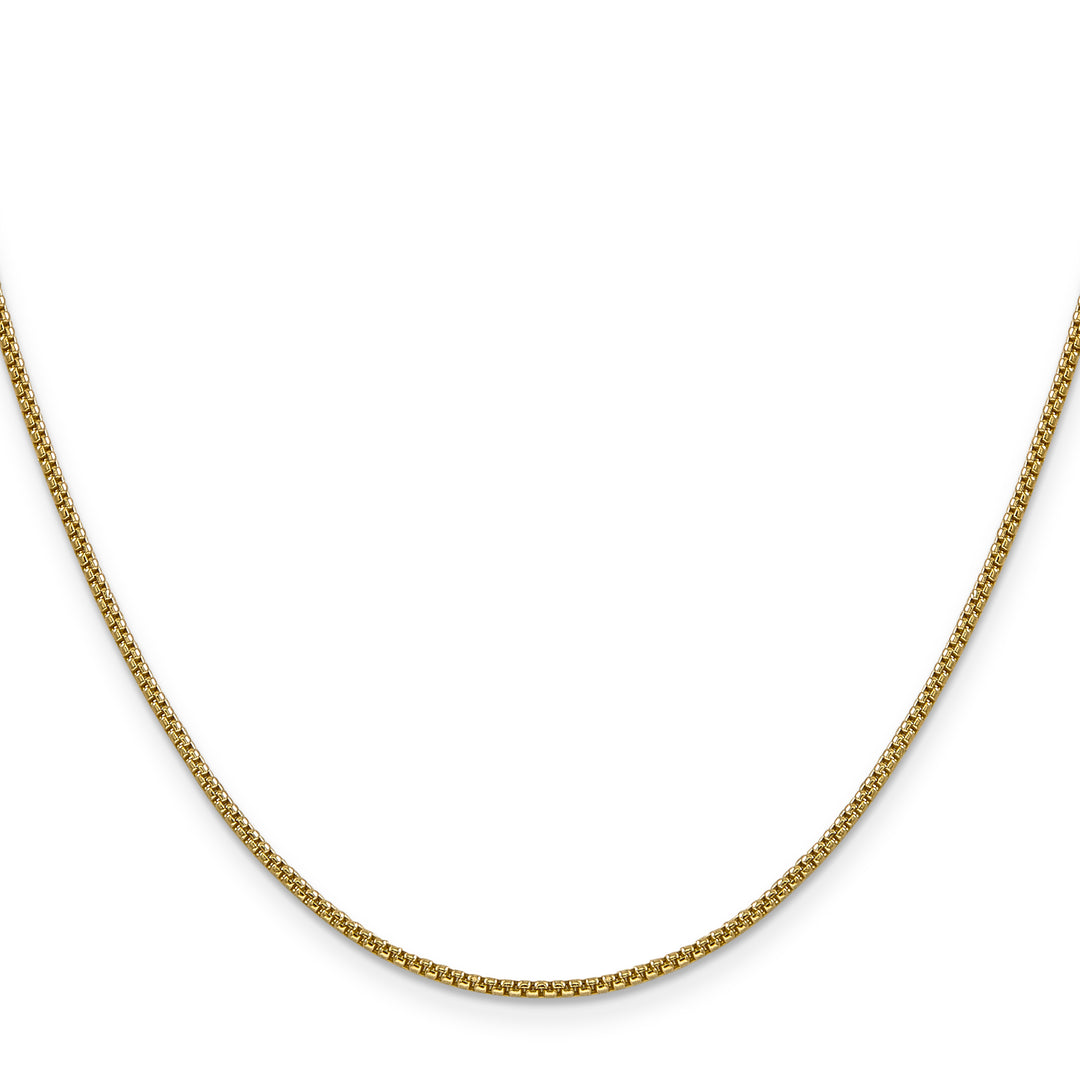 14k 1.5mm Semi-Solid Round Box Chain