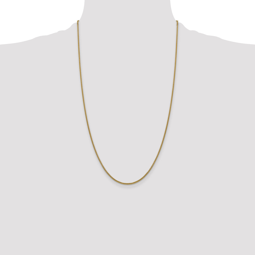 14k 1.5mm Semi-Solid Round Box Chain