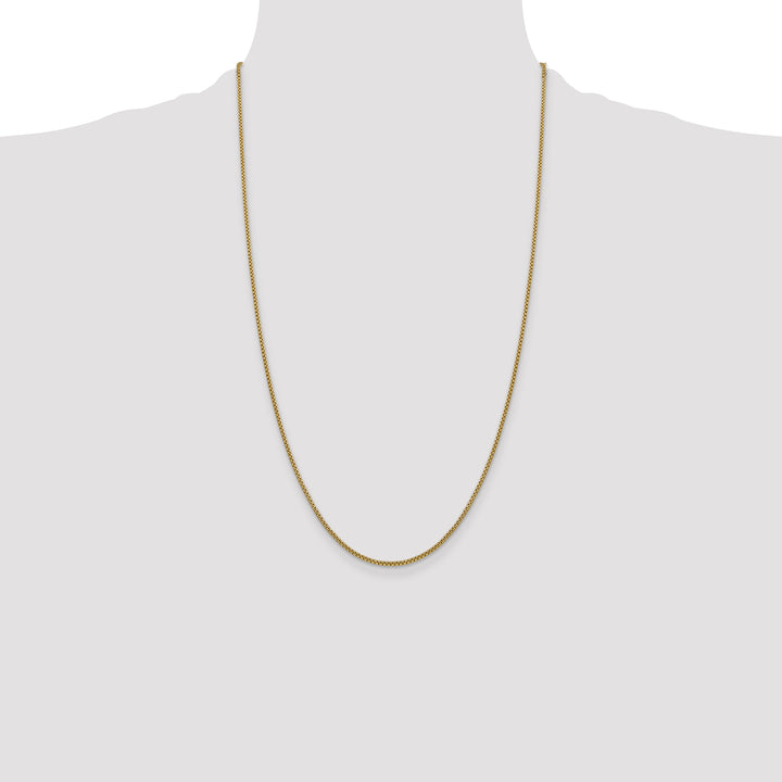 14k 1.5mm Semi-Solid Round Box Chain