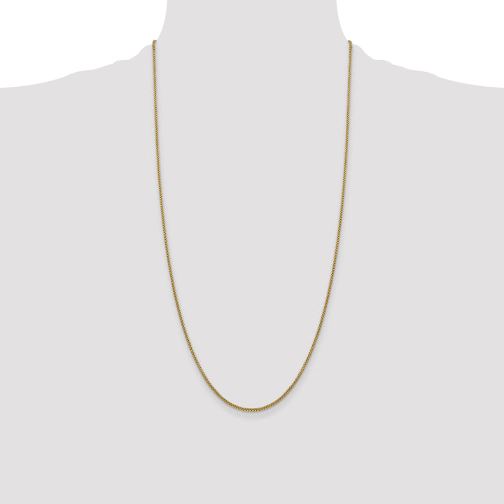 14k 1.5mm Semi-Solid Round Box Chain