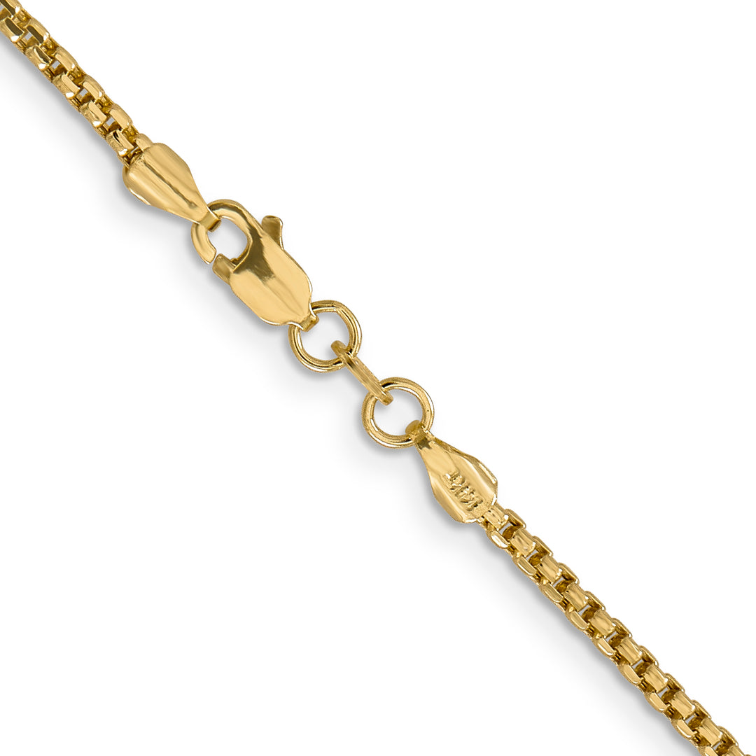14k 1.75mm Semi-Solid Round Box Chain