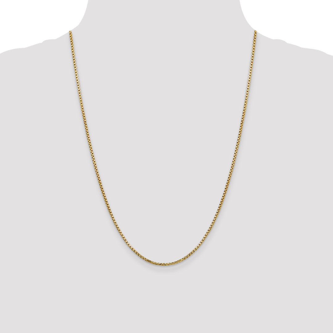14k 1.75mm Semi-Solid Round Box Chain