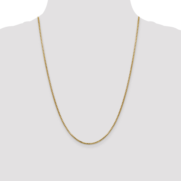 14k 1.75mm Semi-Solid Round Box Chain