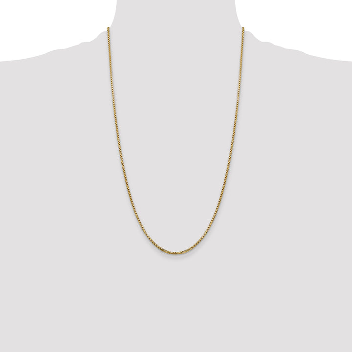14k 1.75mm Semi-Solid Round Box Chain