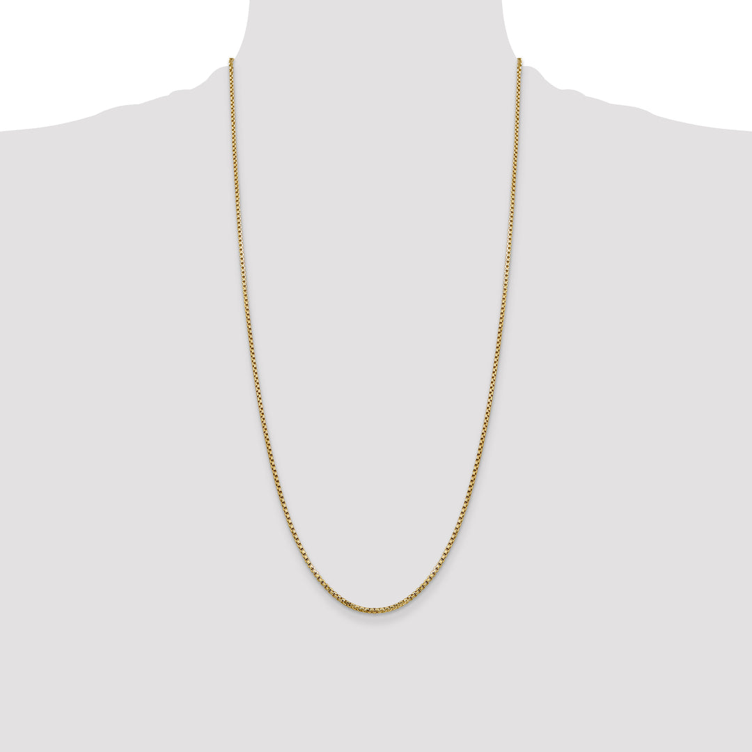 14k 1.75mm Semi-Solid Round Box Chain