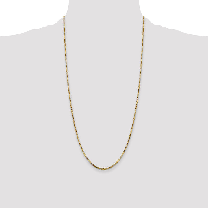 14k 1.75mm Semi-Solid Round Box Chain