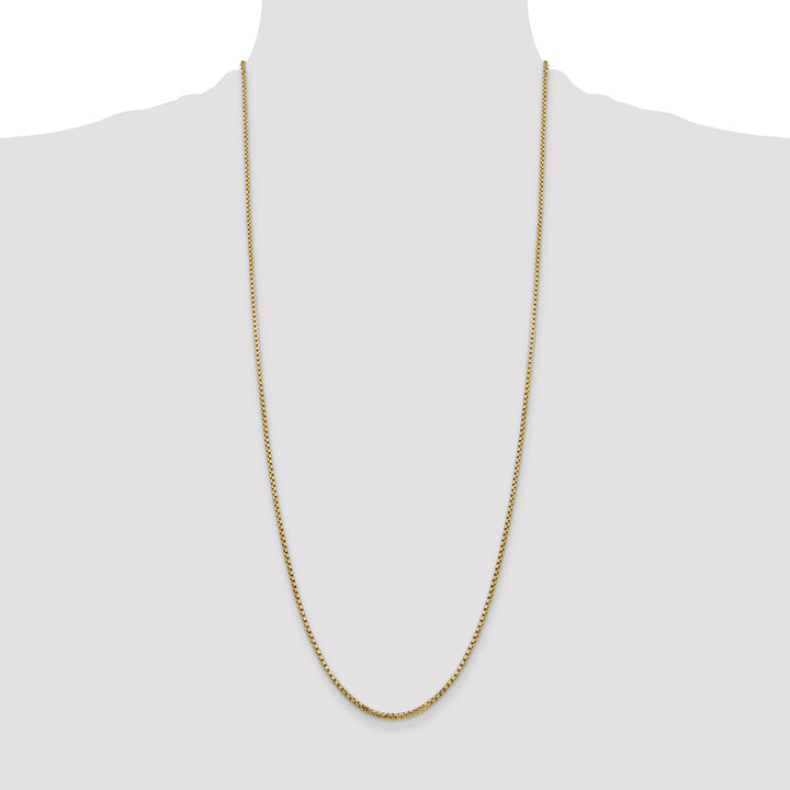 14k 1.75mm Semi-Solid Round Box Chain