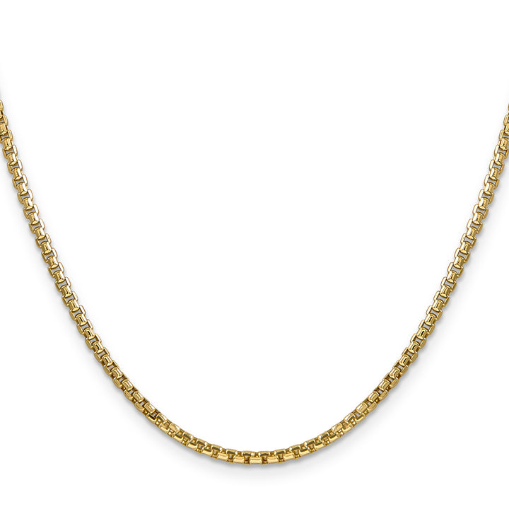 14k 2.45mm Semi-Solid Round Box Chain