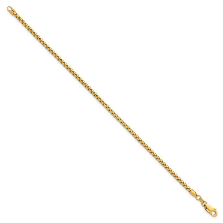 14k 2.45mm Semi-Solid Round Box Chain