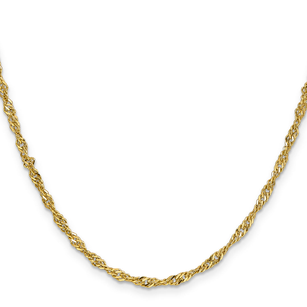 14k 2.75mm Lightweight Singapore Chain