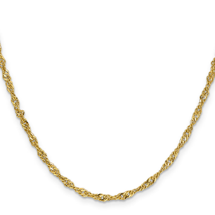 14k 2.75mm Lightweight Singapore Chain