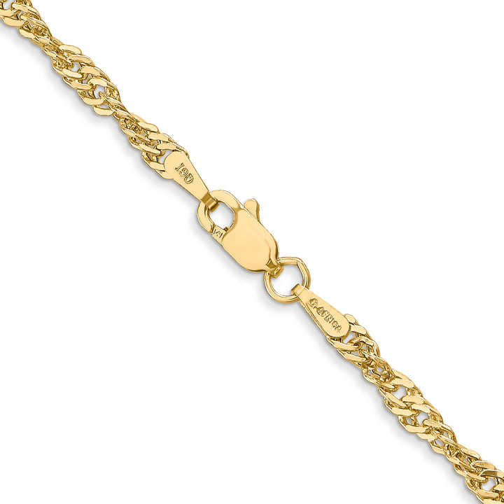 14k 2.75mm Lightweight Singapore Chain