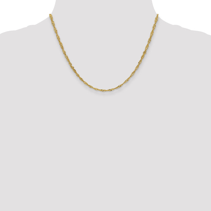 14k 2.75mm Lightweight Singapore Chain