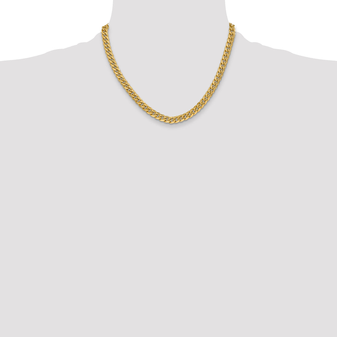 14k 6mm Semi-Solid Miami Cuban Chain