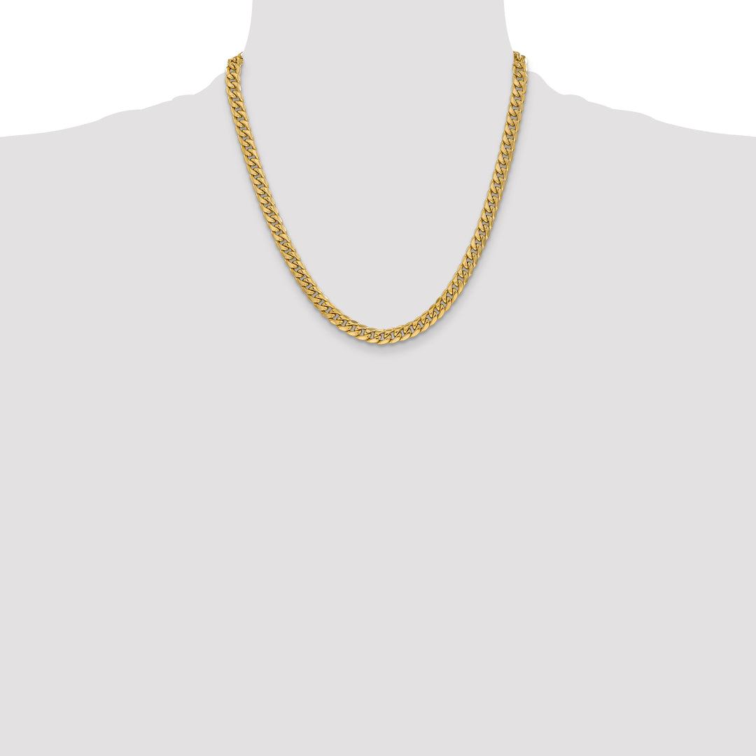 14k 6mm Semi-Solid Miami Cuban Chain