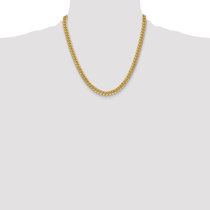 14k 6mm Semi-Solid Miami Cuban Chain