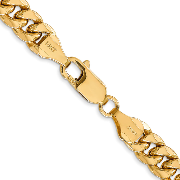 14k 6.75mm Semi-Solid Miami Cuban Chain