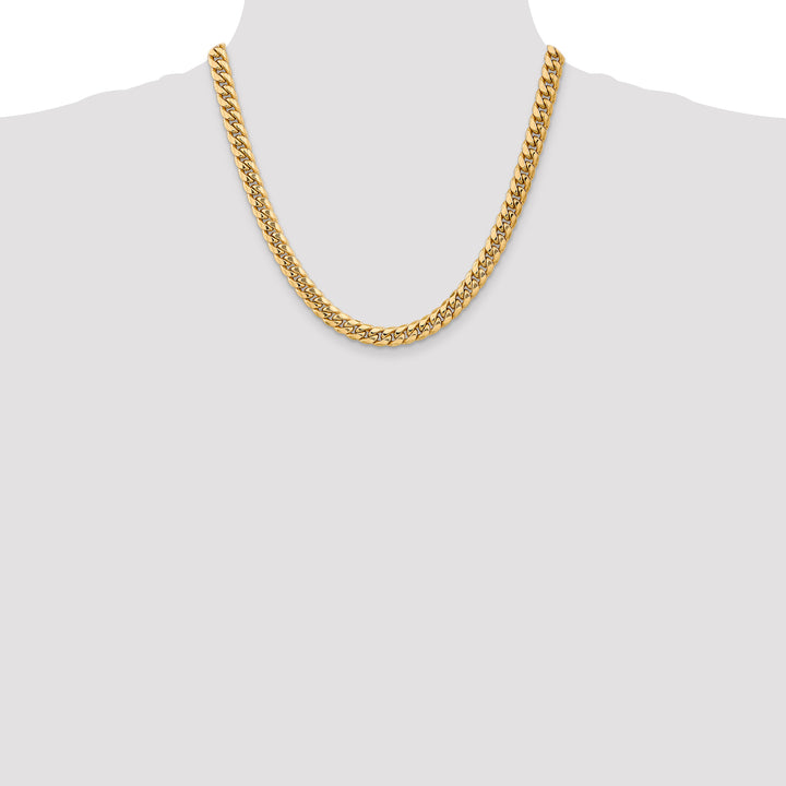 14k 7.3mm Semi-Solid Miami Cuban Chain
