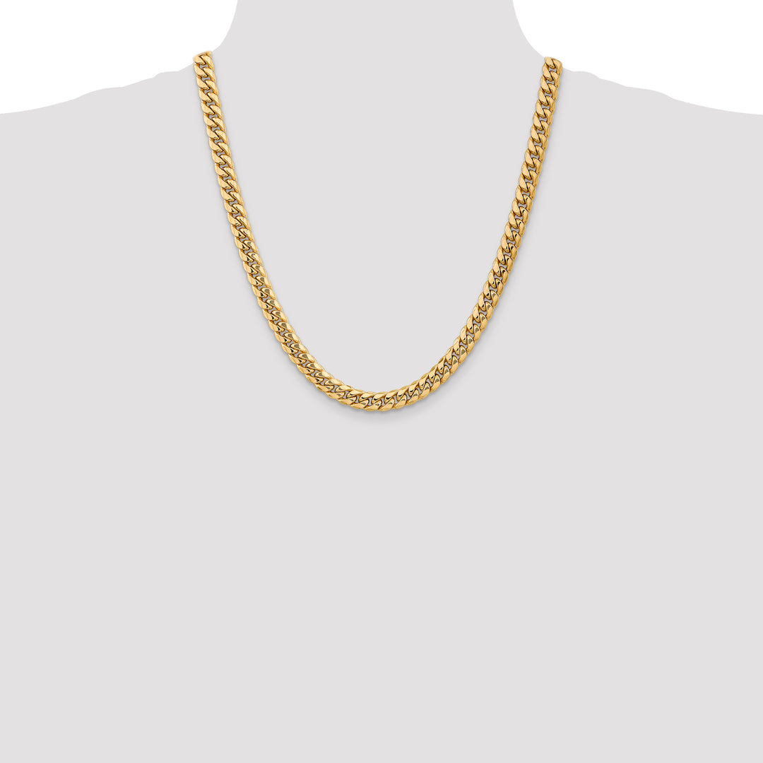 14k 7.3mm Semi-Solid Miami Cuban Chain