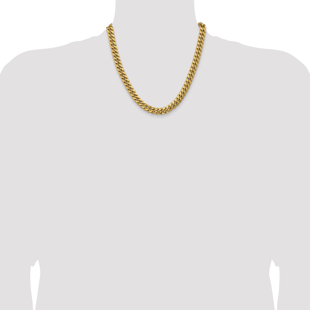 14k 9.3mm Semi-Solid Miami Cuban Chain