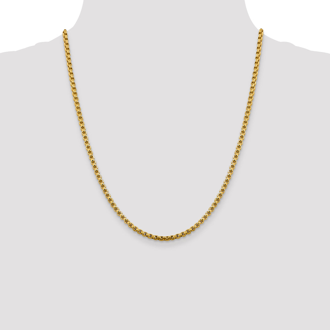 14k 3.6mm Semi-Solid Round Box Chain
