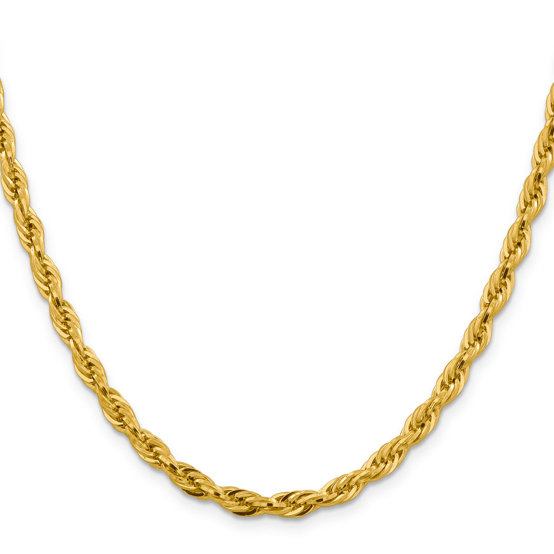14ky 4.75mm Semi-Solid Rope Chain
