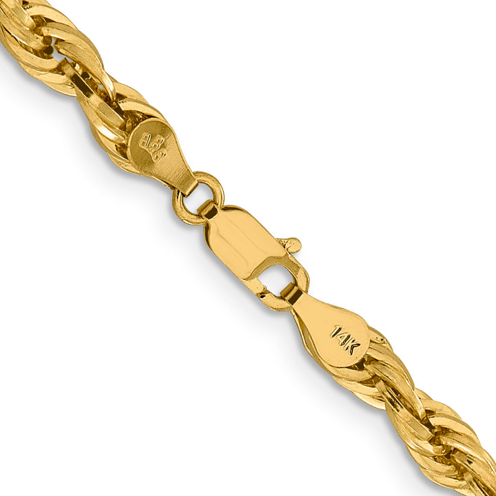 14ky 4.75mm Semi-Solid Rope Chain