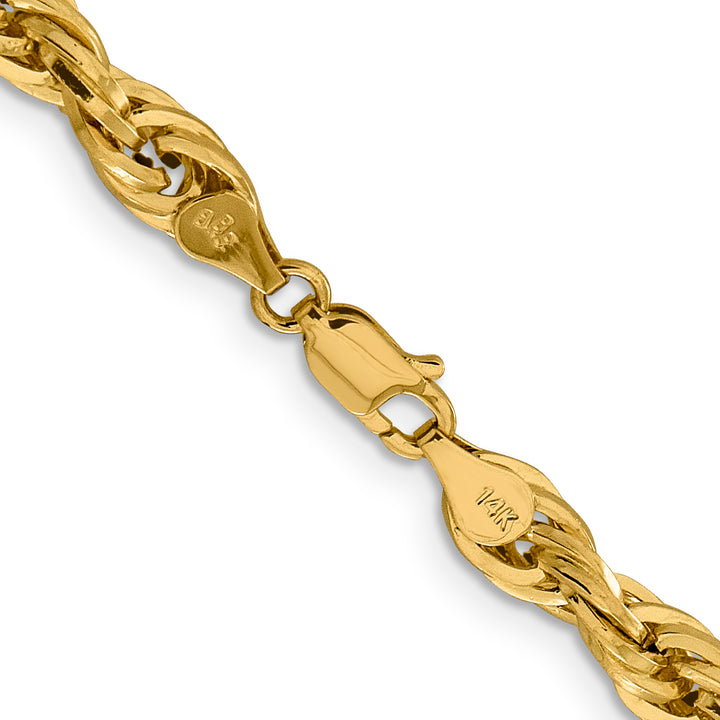 14ky 5.4mm Semi-Solid Rope Chain