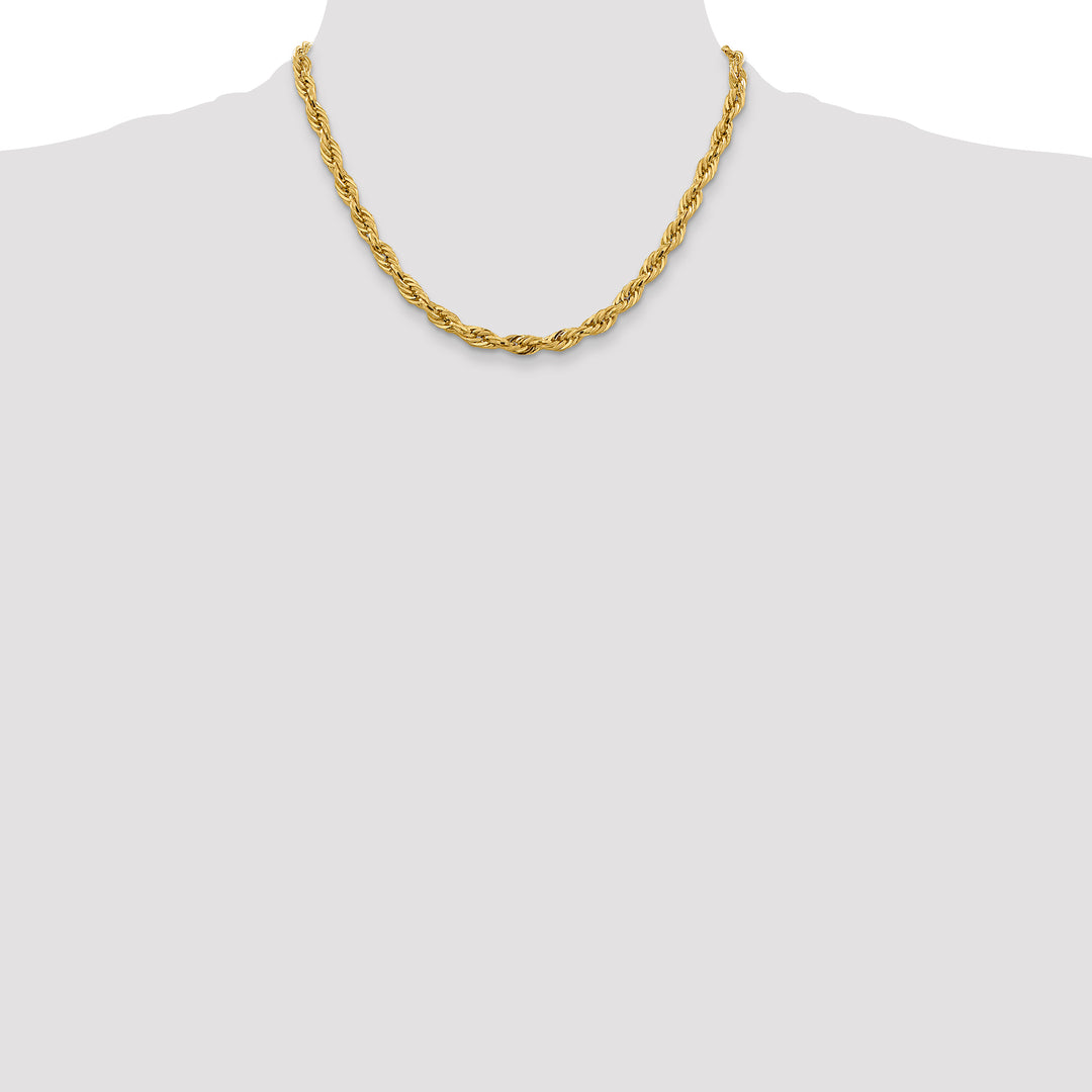 14ky 5.4mm Semi-Solid Rope Chain