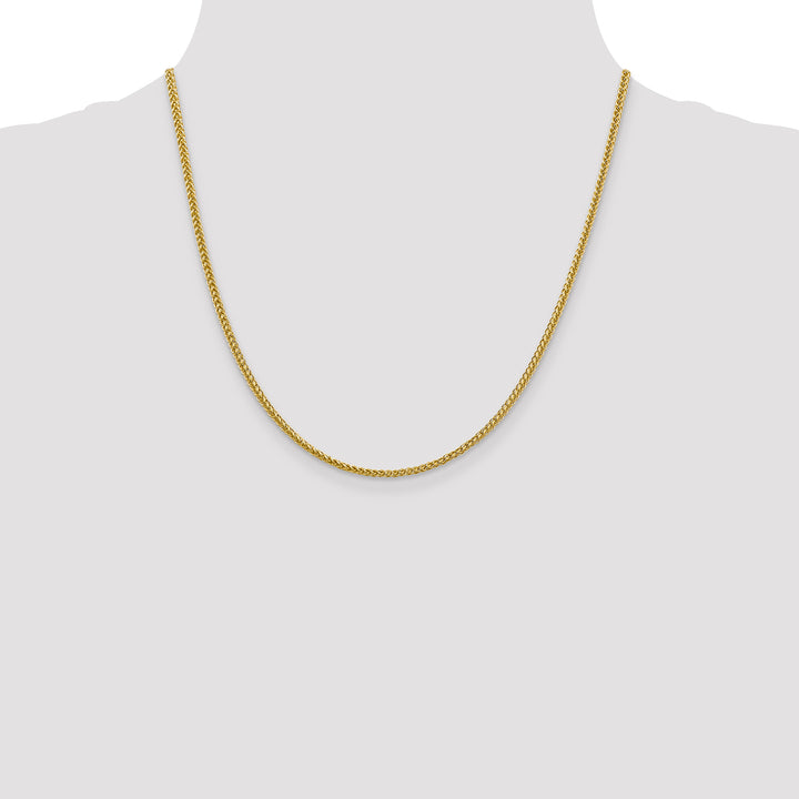 14k 2.35mm Semi-solid 3-Wire Wheat Chain
