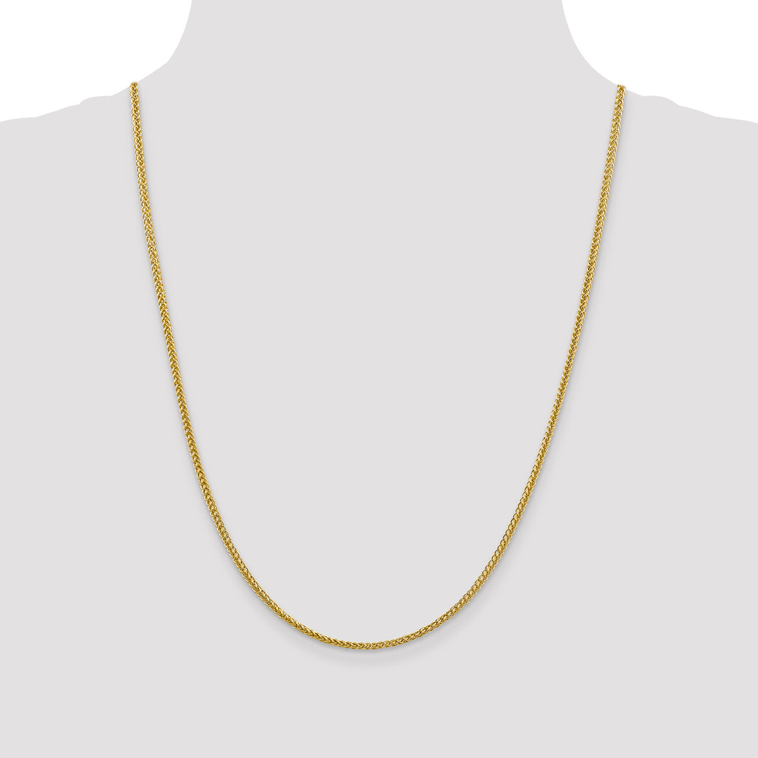14k 2.35mm Semi-solid 3-Wire Wheat Chain